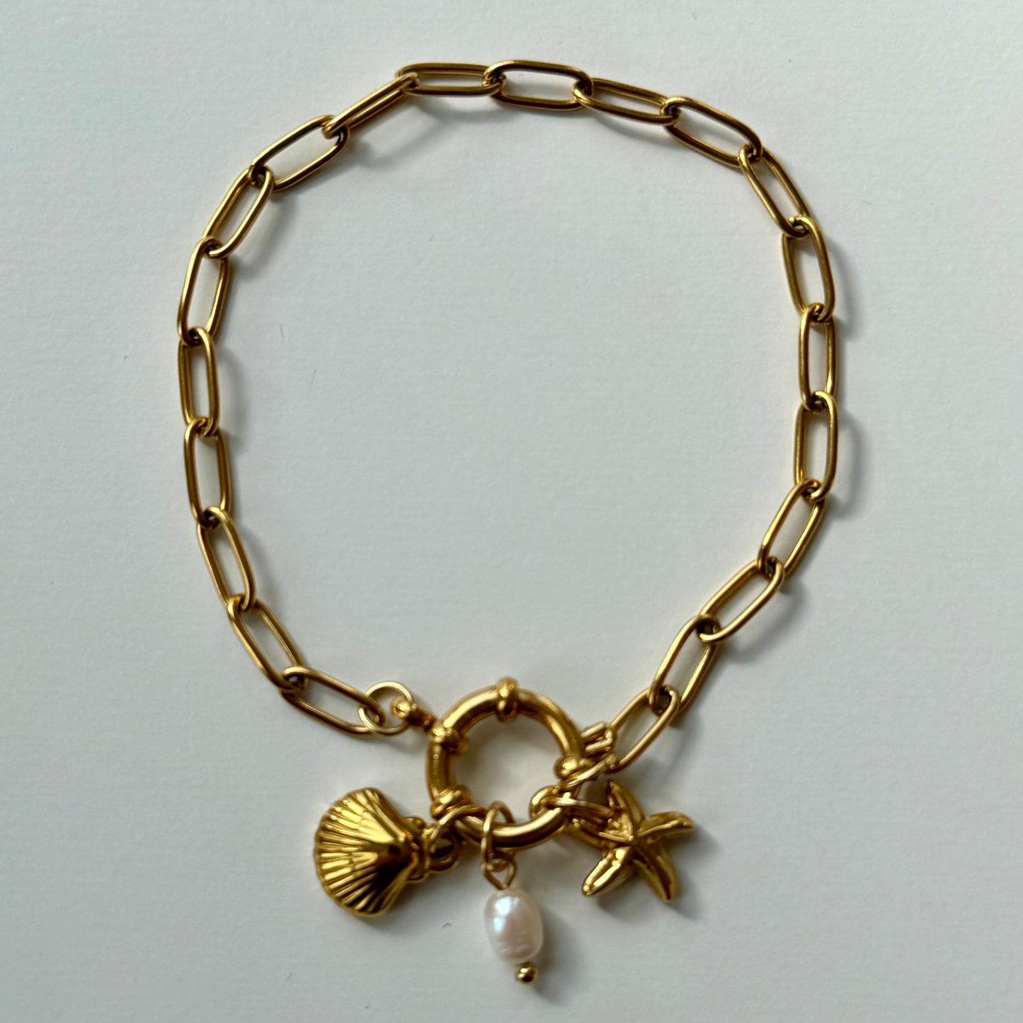 Shore Gold Plated Link Bracelet