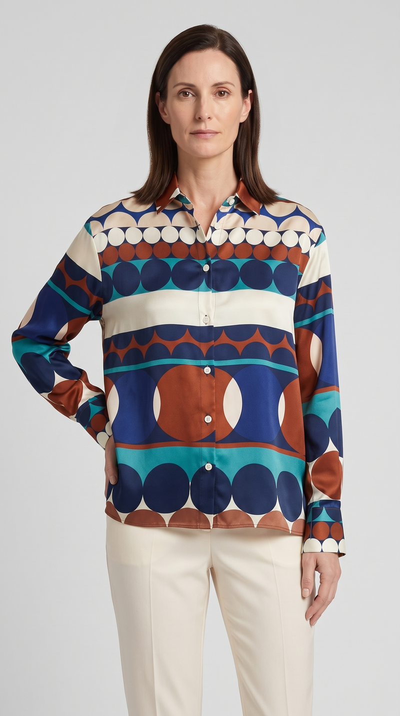 Santorini Geometric Shirt