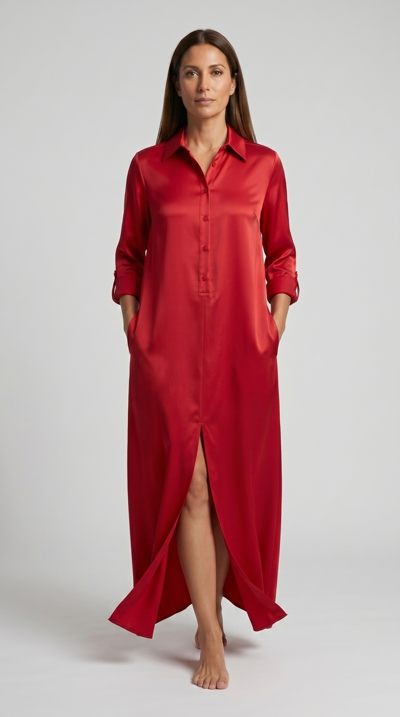 Marina Silk Shirt Dress