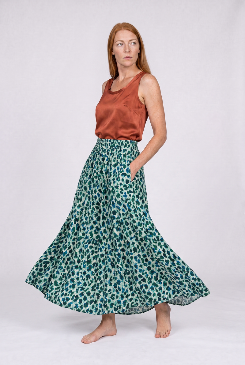 Savannah Leopard Maxi Skirt