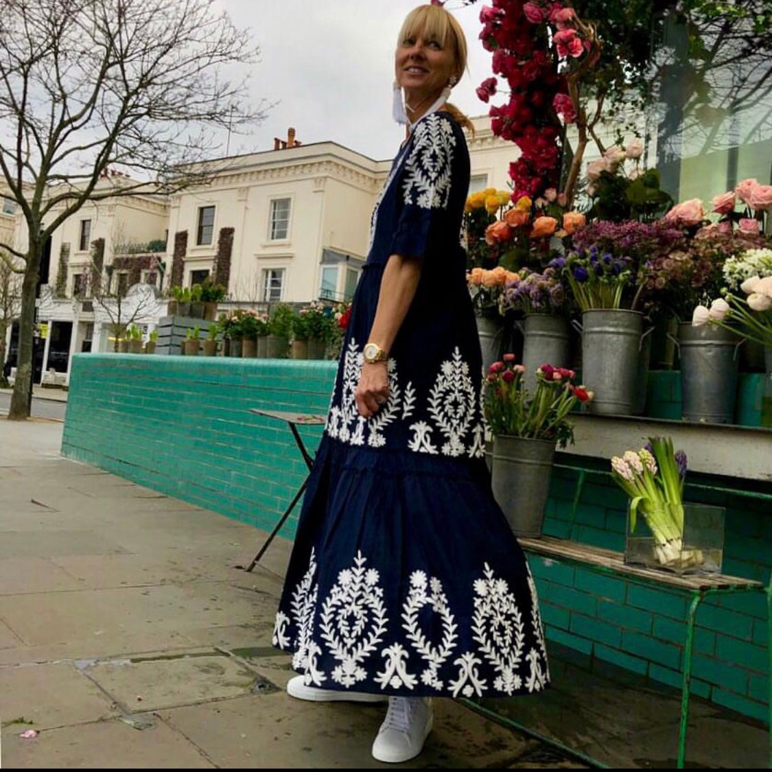 Diana Dress in Navy Blue