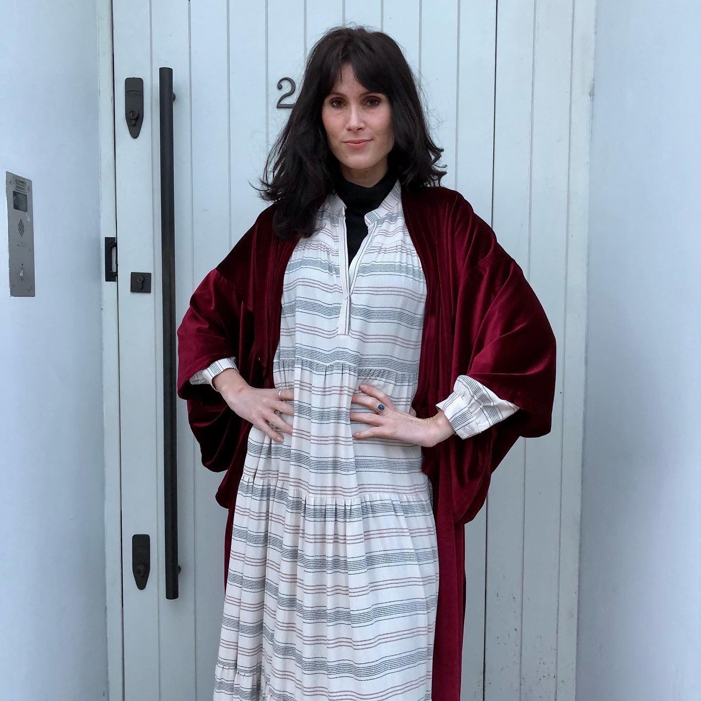 Velvet Kimono in Red