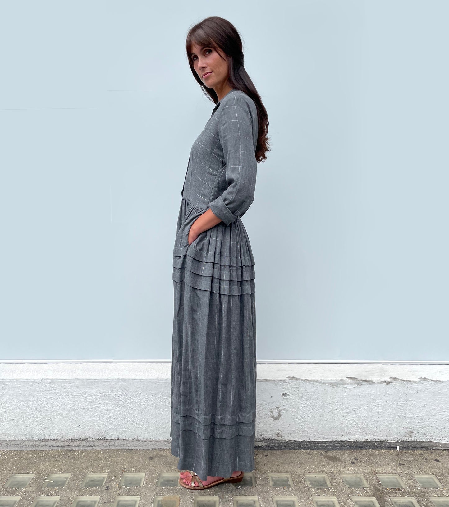 Nathalie Dress in Grey