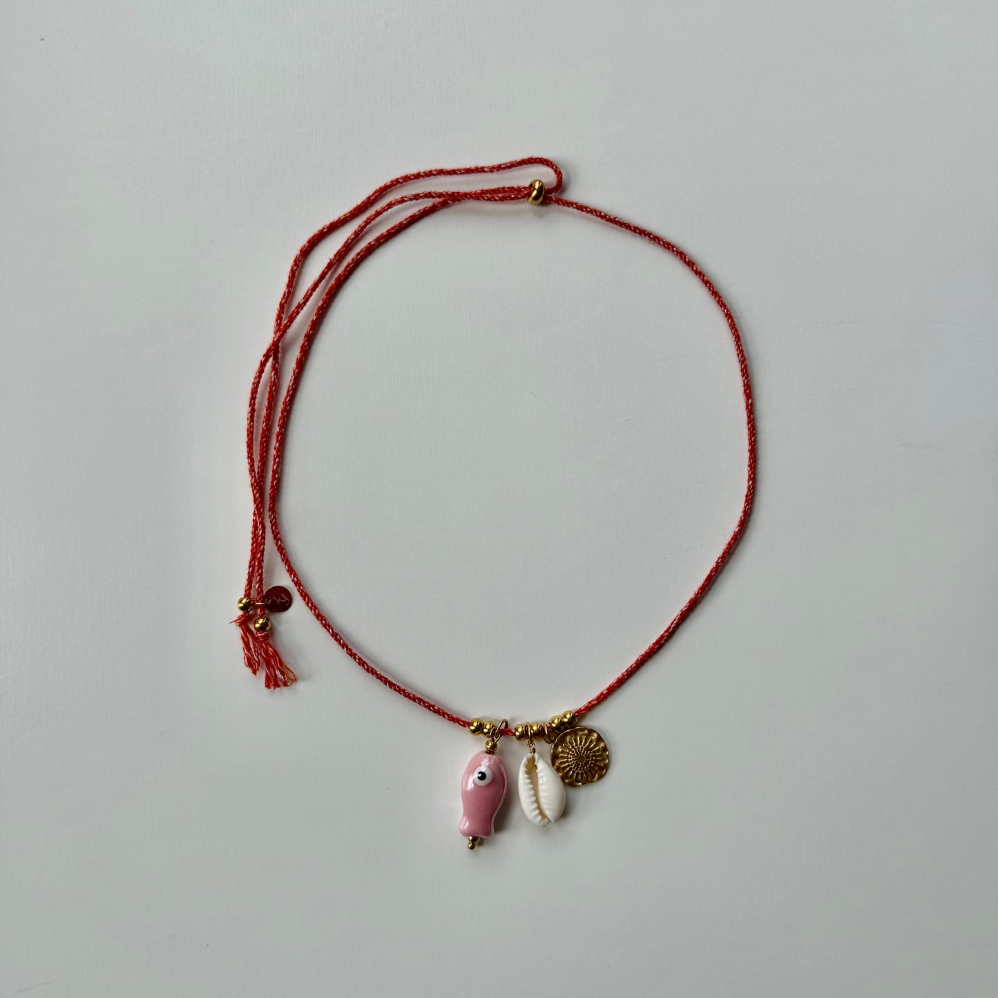 Red Summer String Necklace