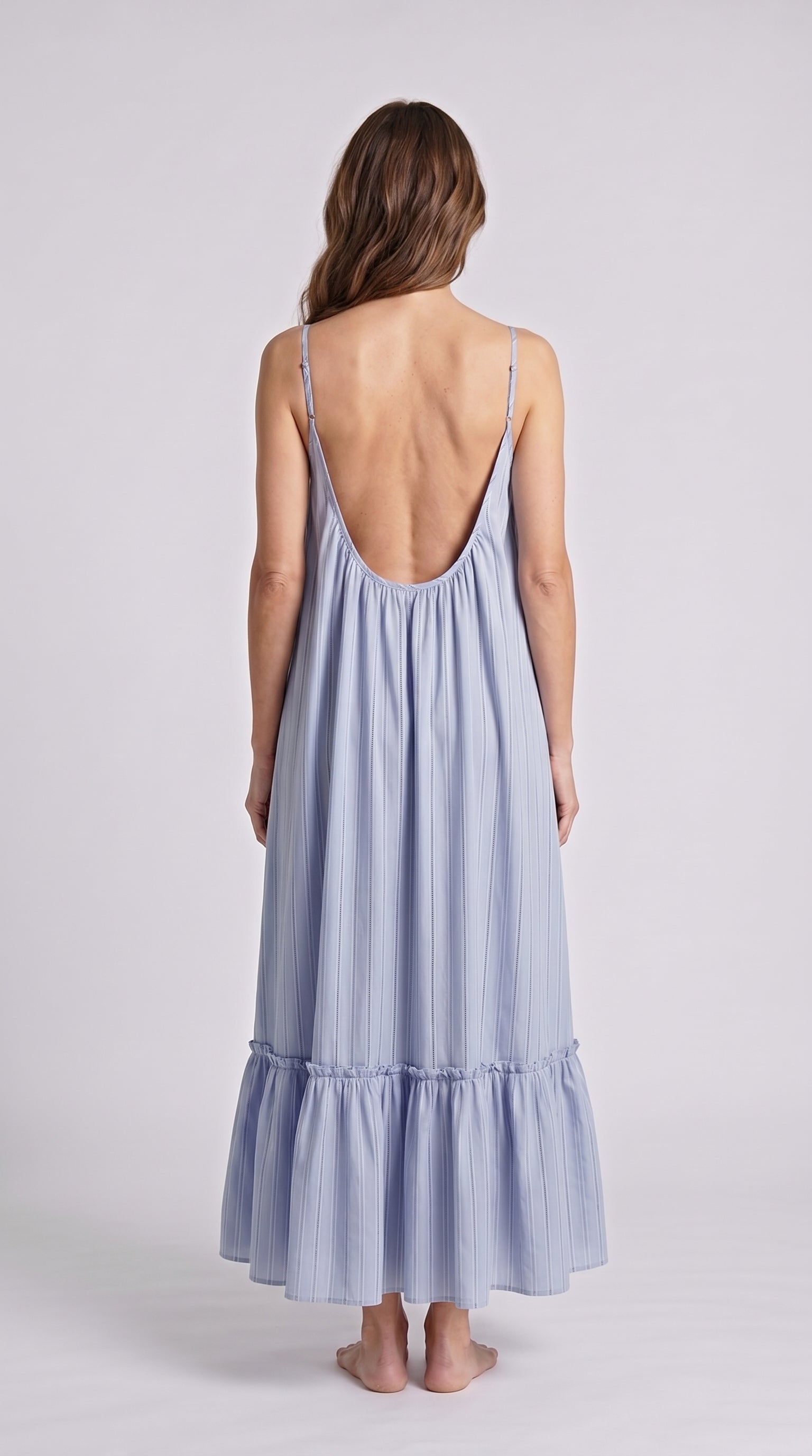 Amalfi Swirl Maxi Dress - Pinstripe