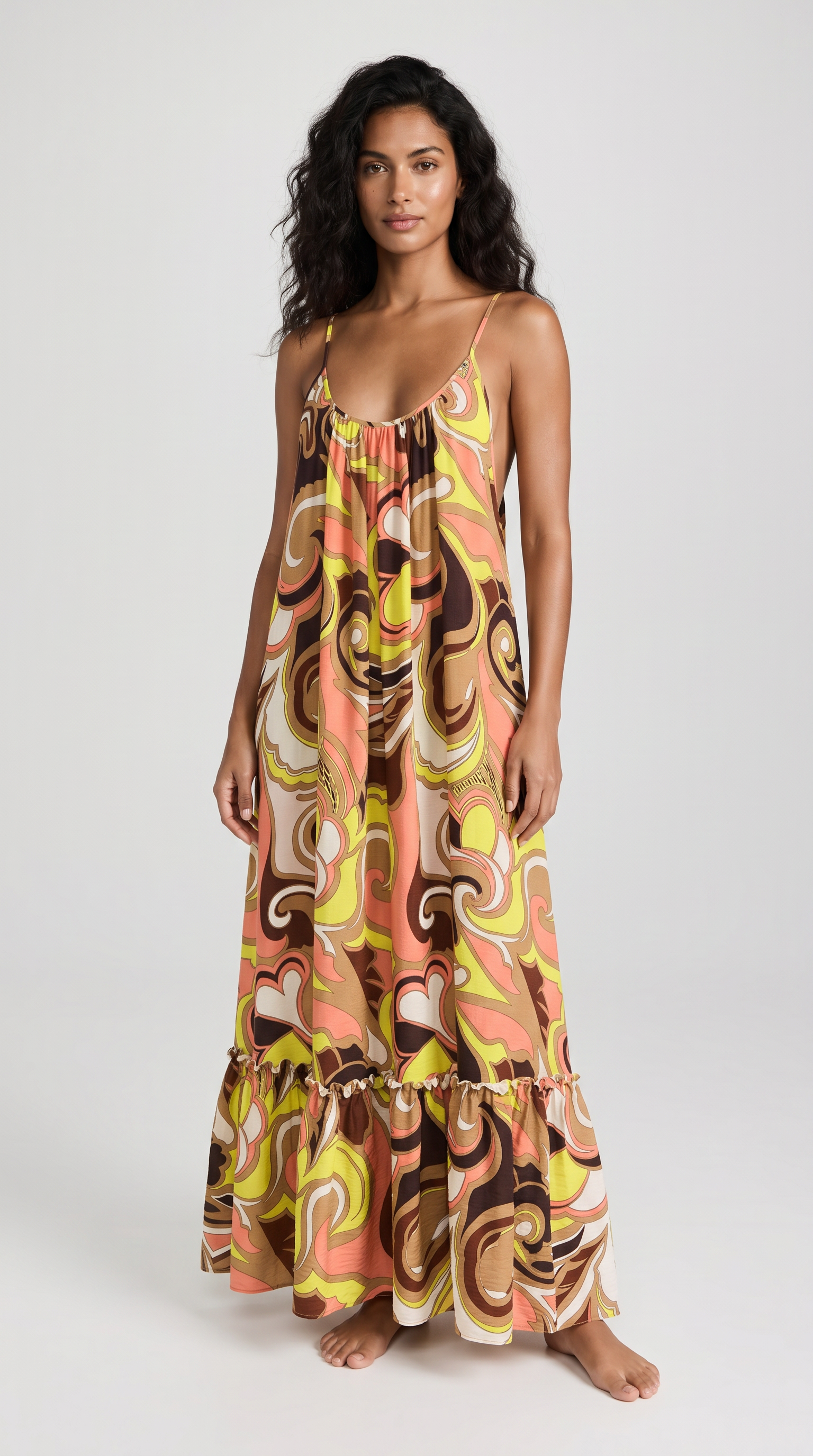 Amalfi Swirl Maxi Dress - Geometric