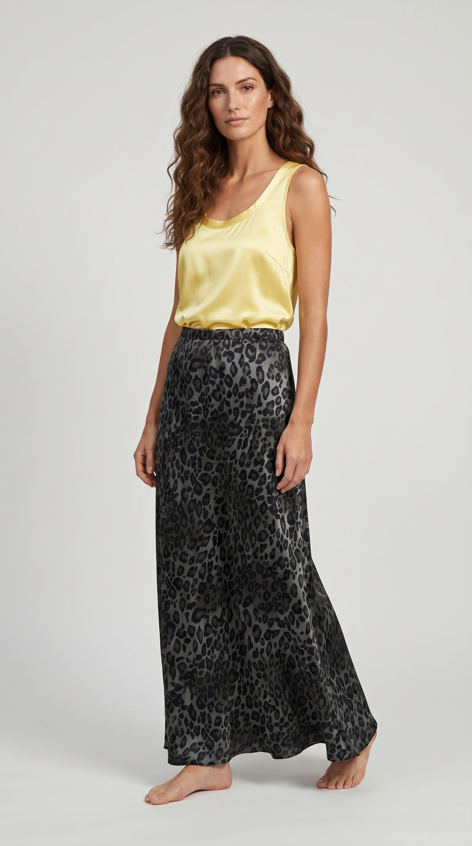 Savannah Black Leopard Maxi Skirt
