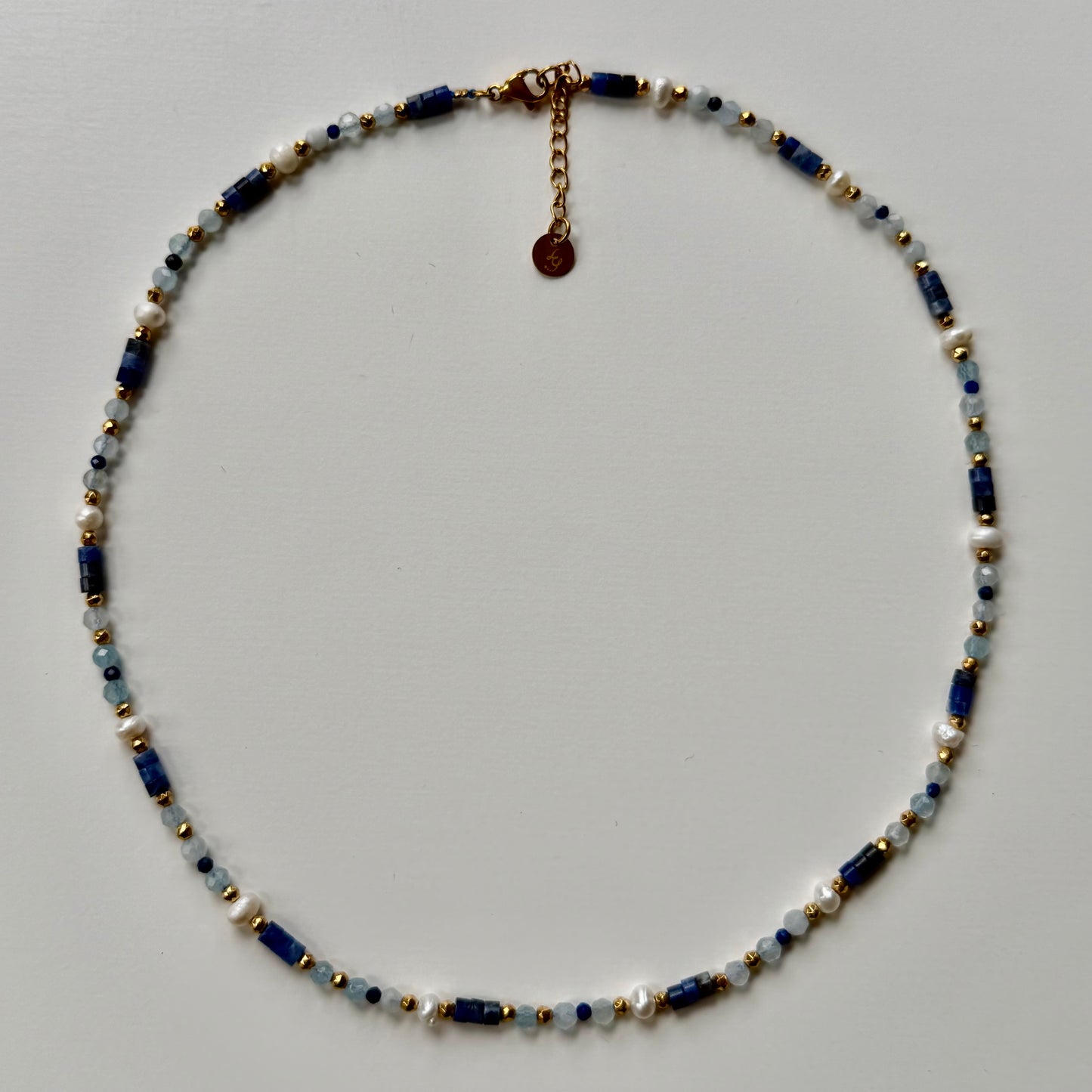 Semi Precious Stone Gold Plated Beaded Necklace