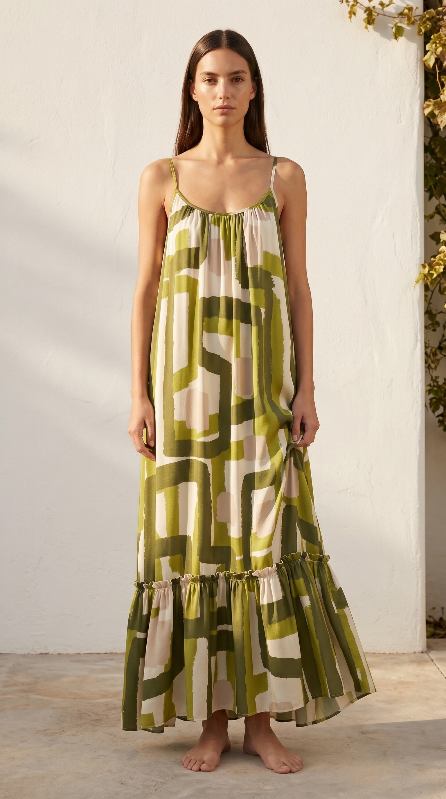 Amalfi Swirl Maxi Dress - Geometric