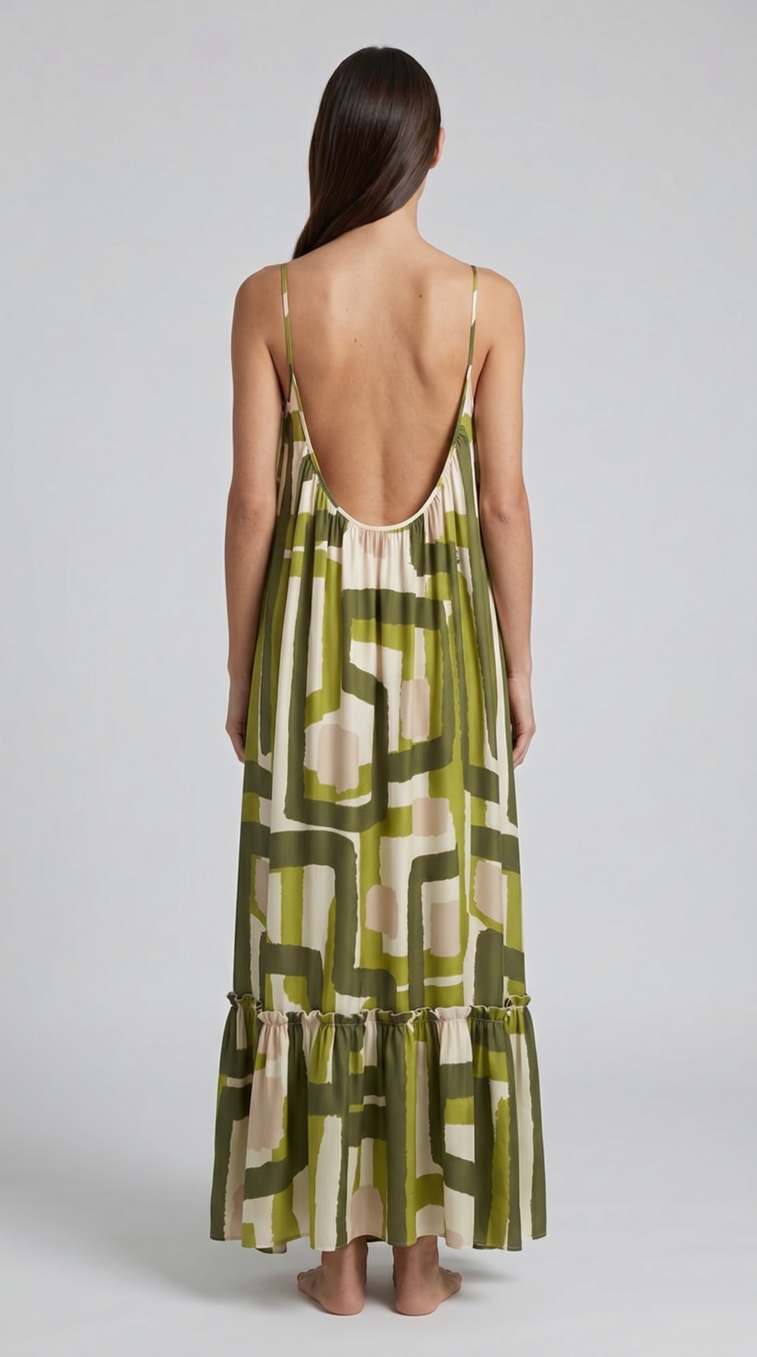 Amalfi Swirl Maxi Dress - Geometric