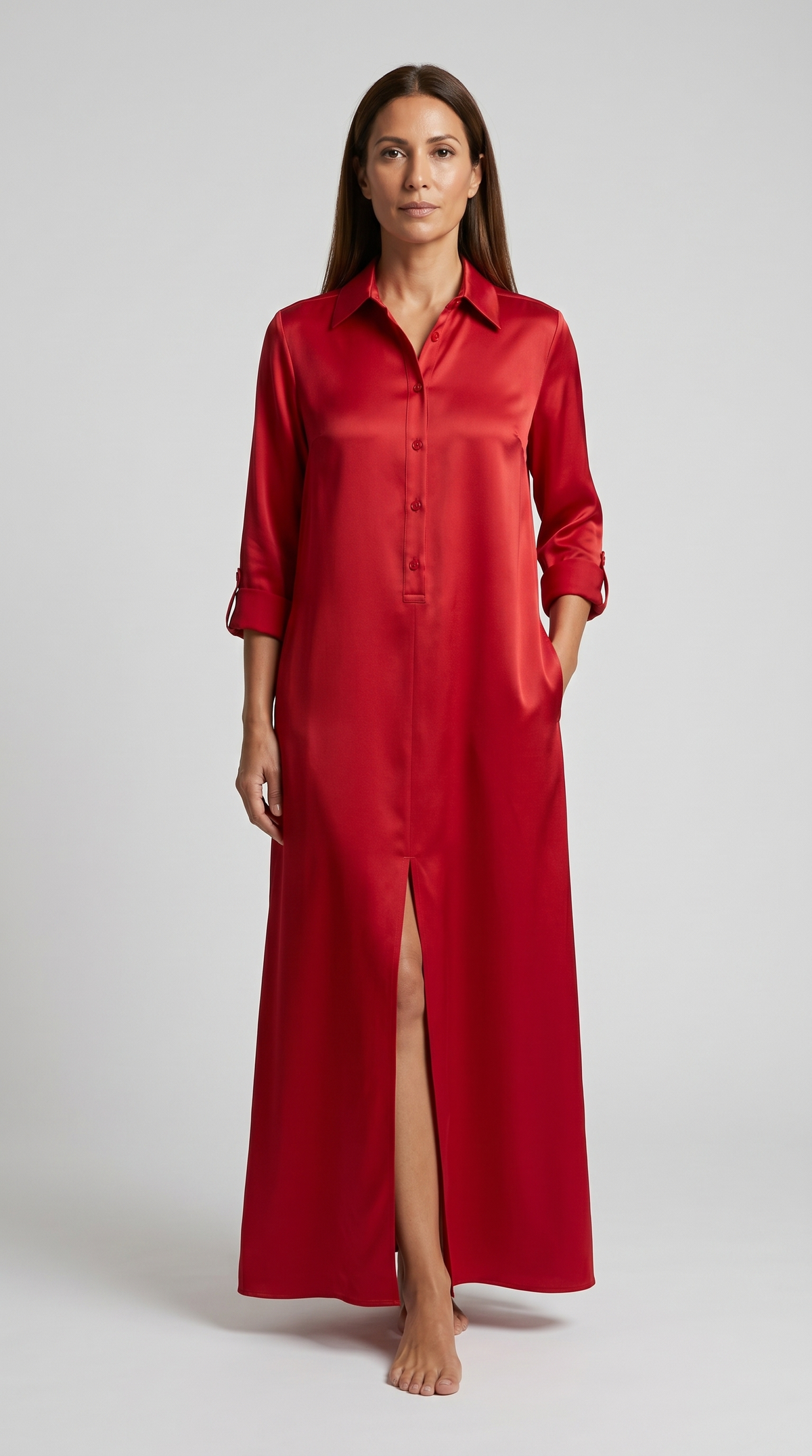 Marina Silk Shirt Dress