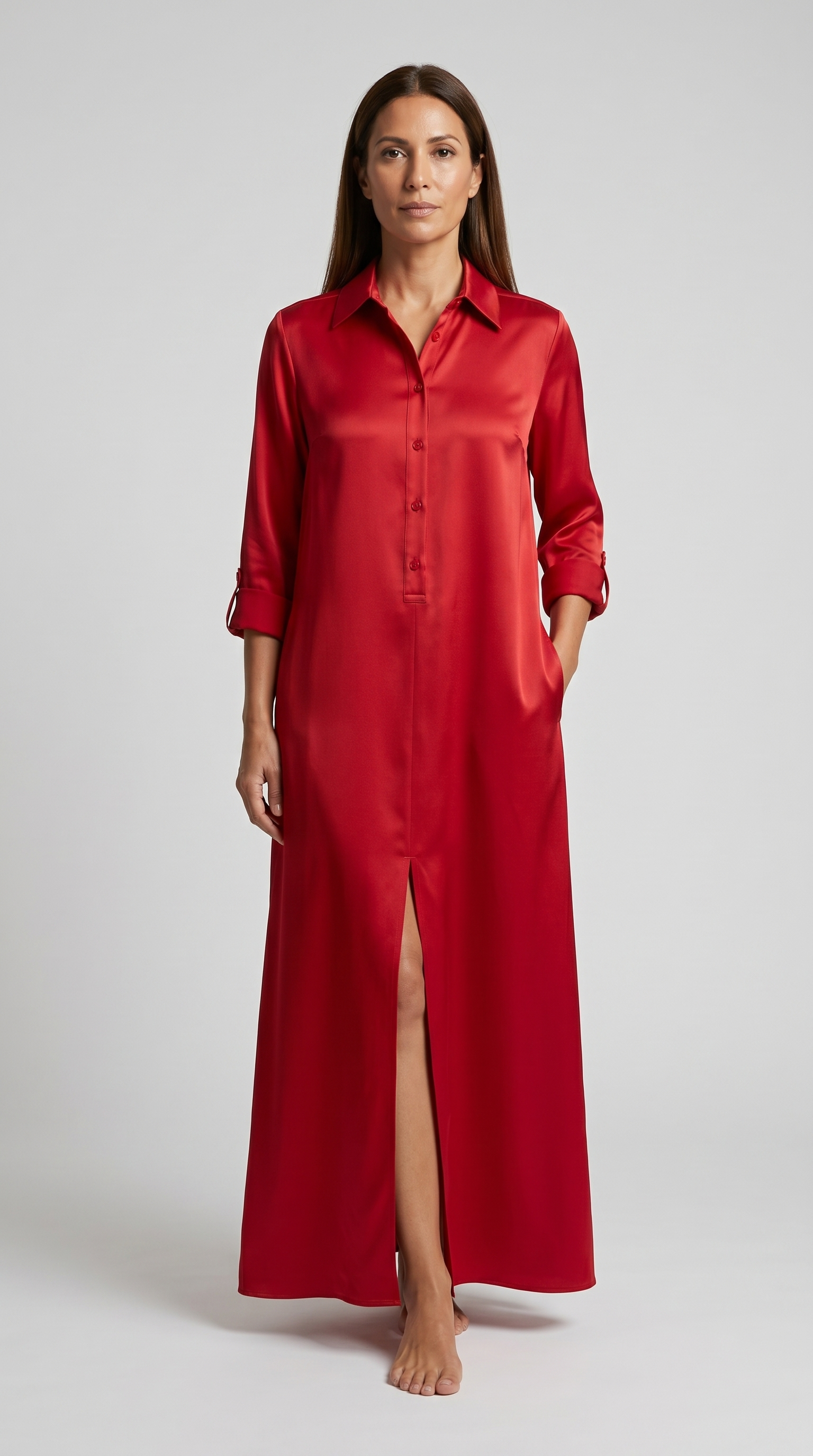Marina Silk Shirt Dress