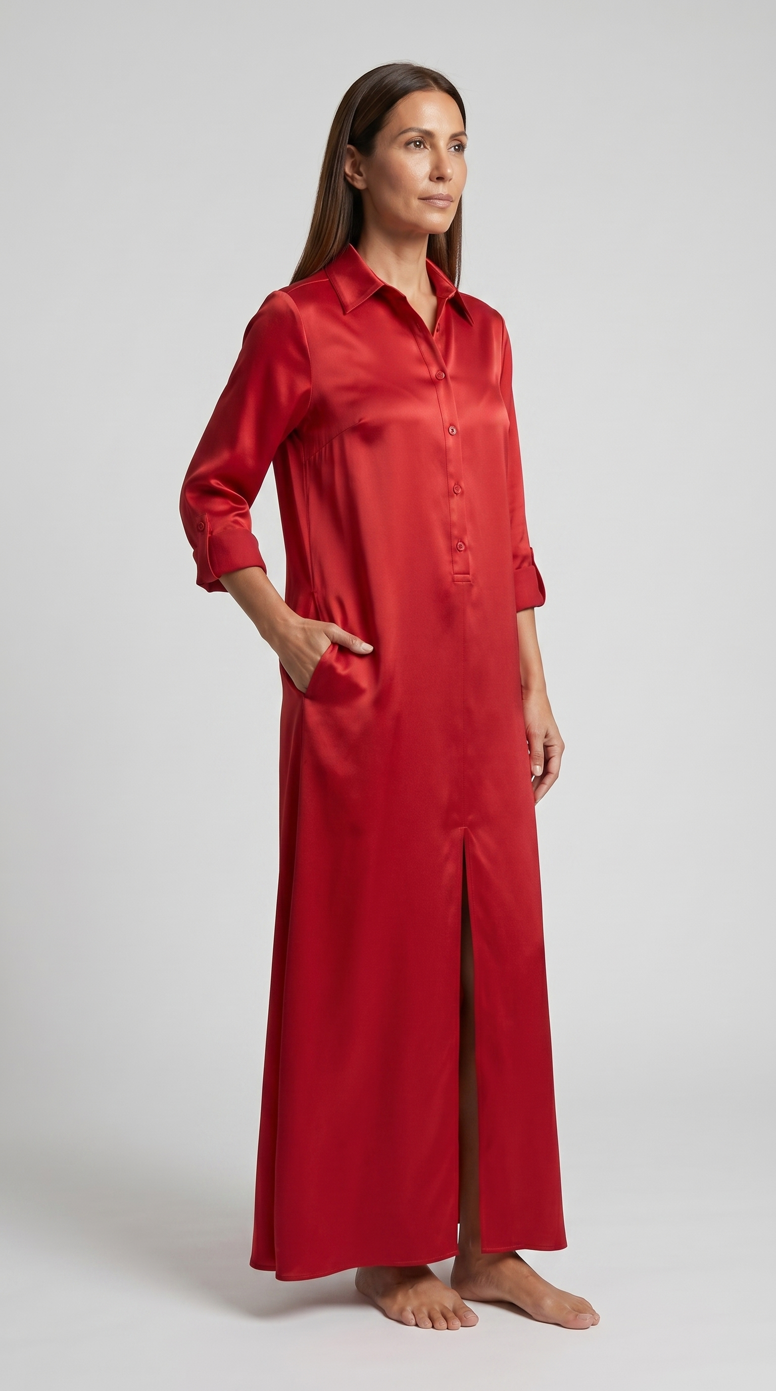 Marina Silk Shirt Dress