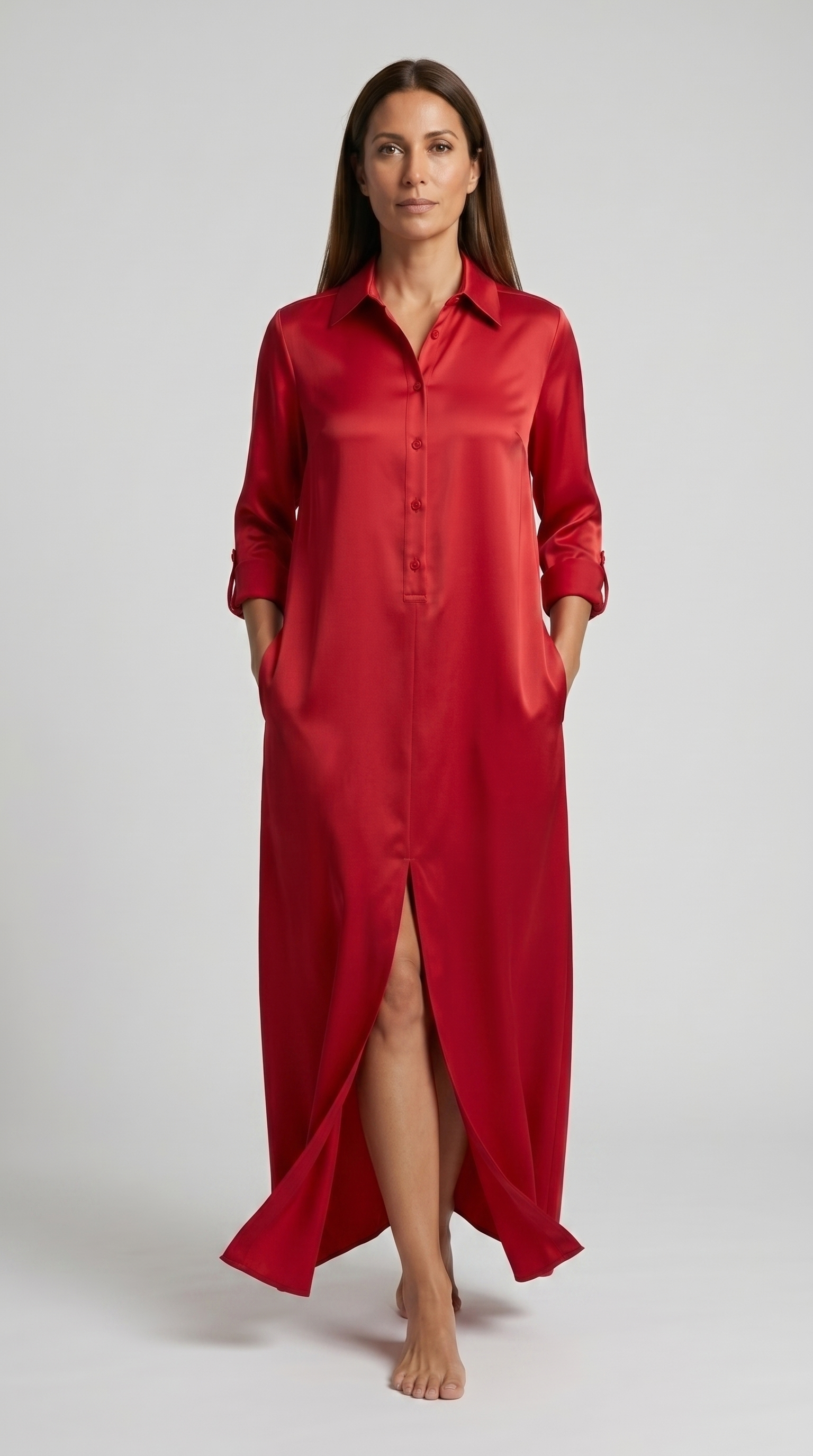 Marina Silk Shirt Dress