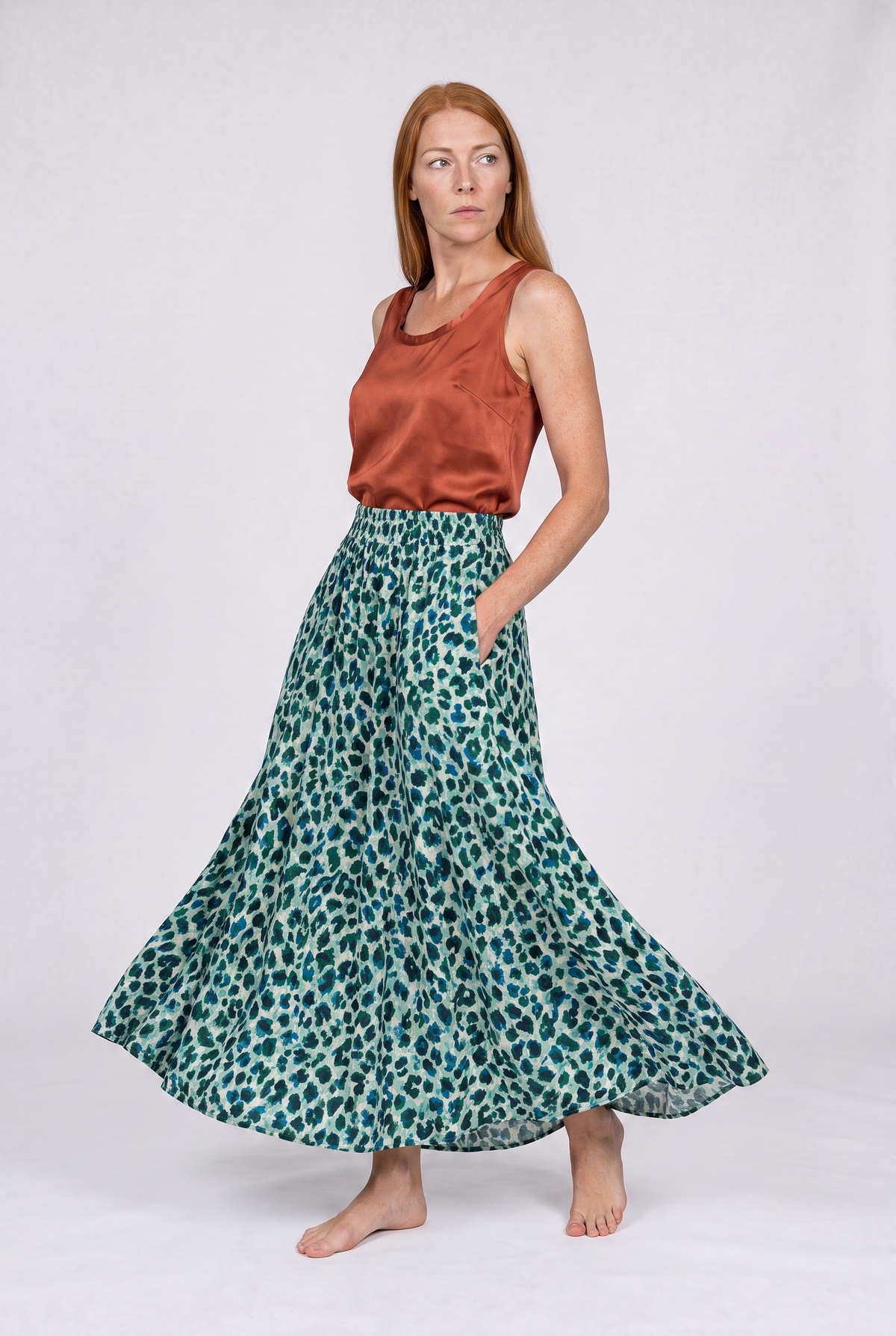 Savannah Leopard Maxi Skirt