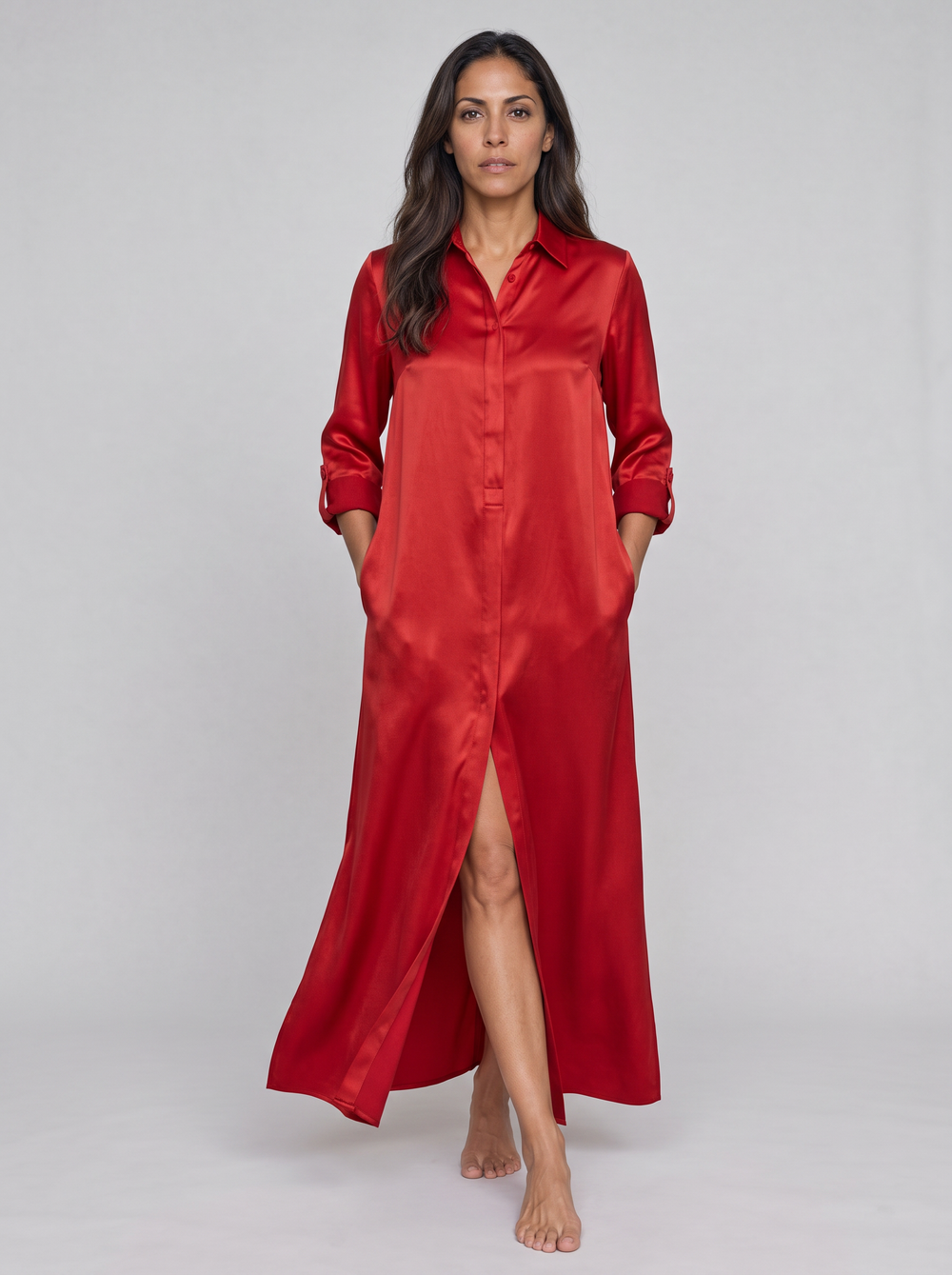 Marina Silk Shirt Dress
