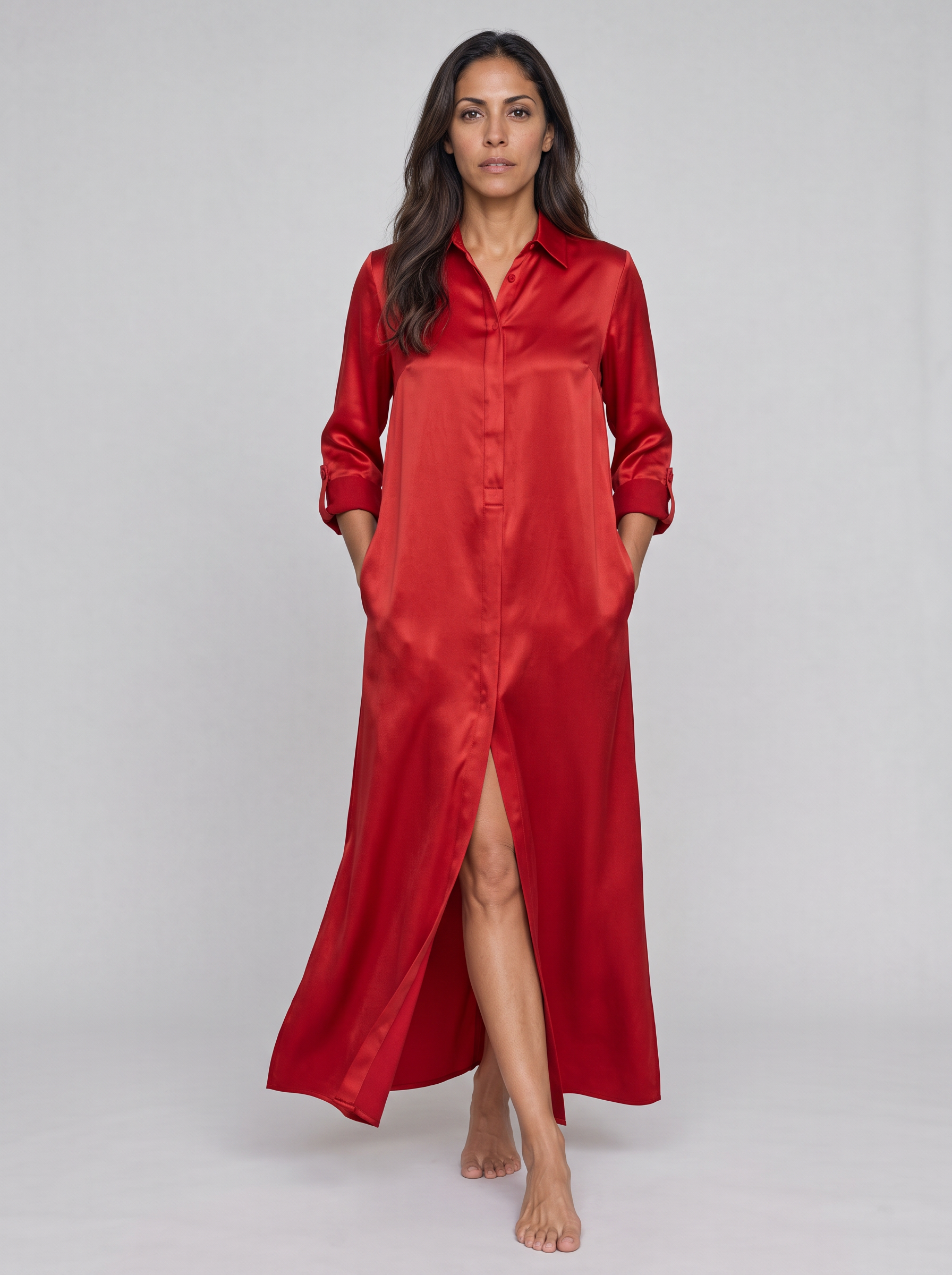 Marina Silk Shirt Dress