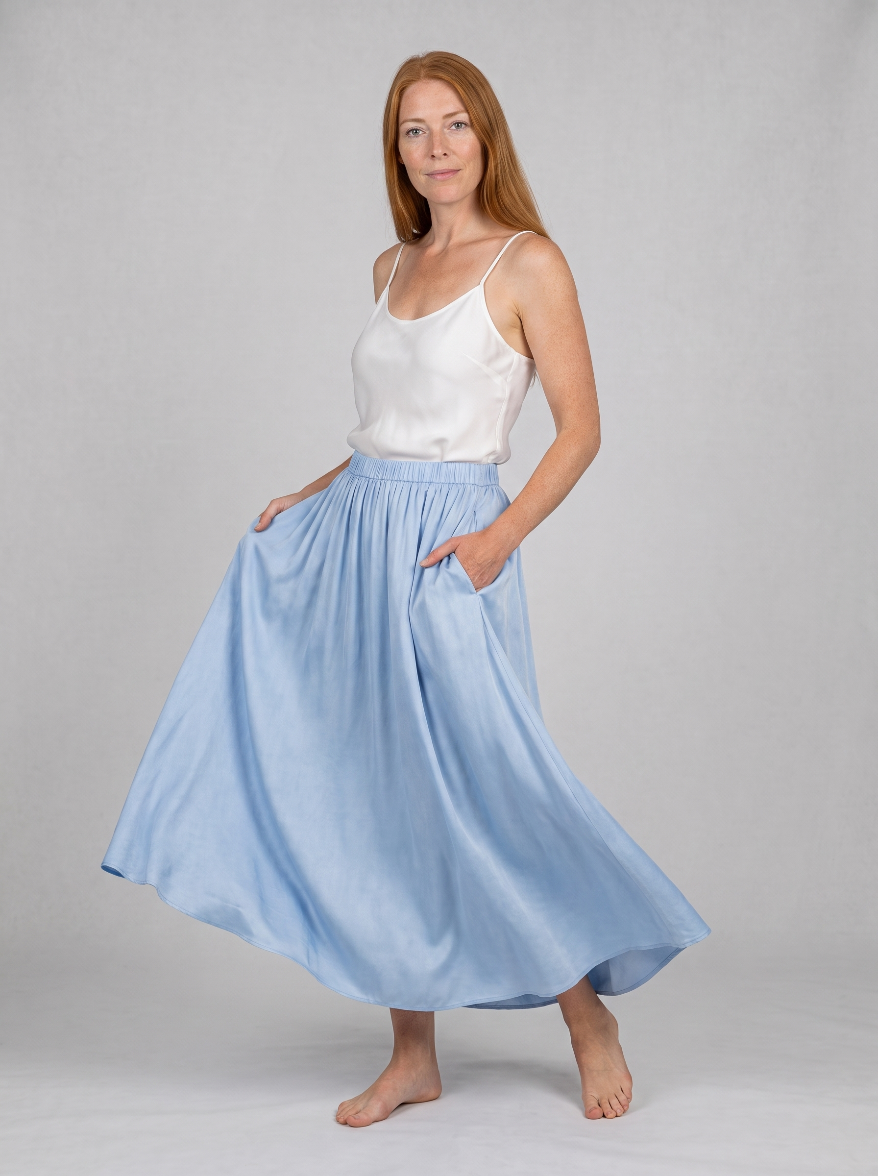 Savannah Pure Silk Maxi Skirt