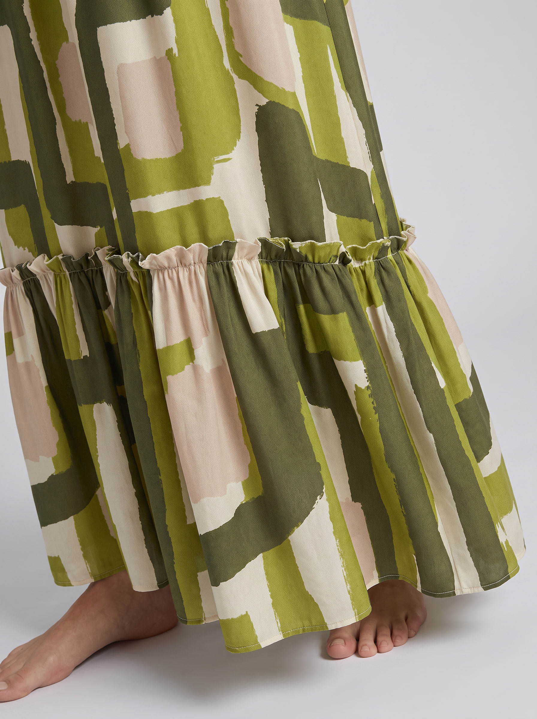 Amalfi Swirl Maxi Dress - Geometric