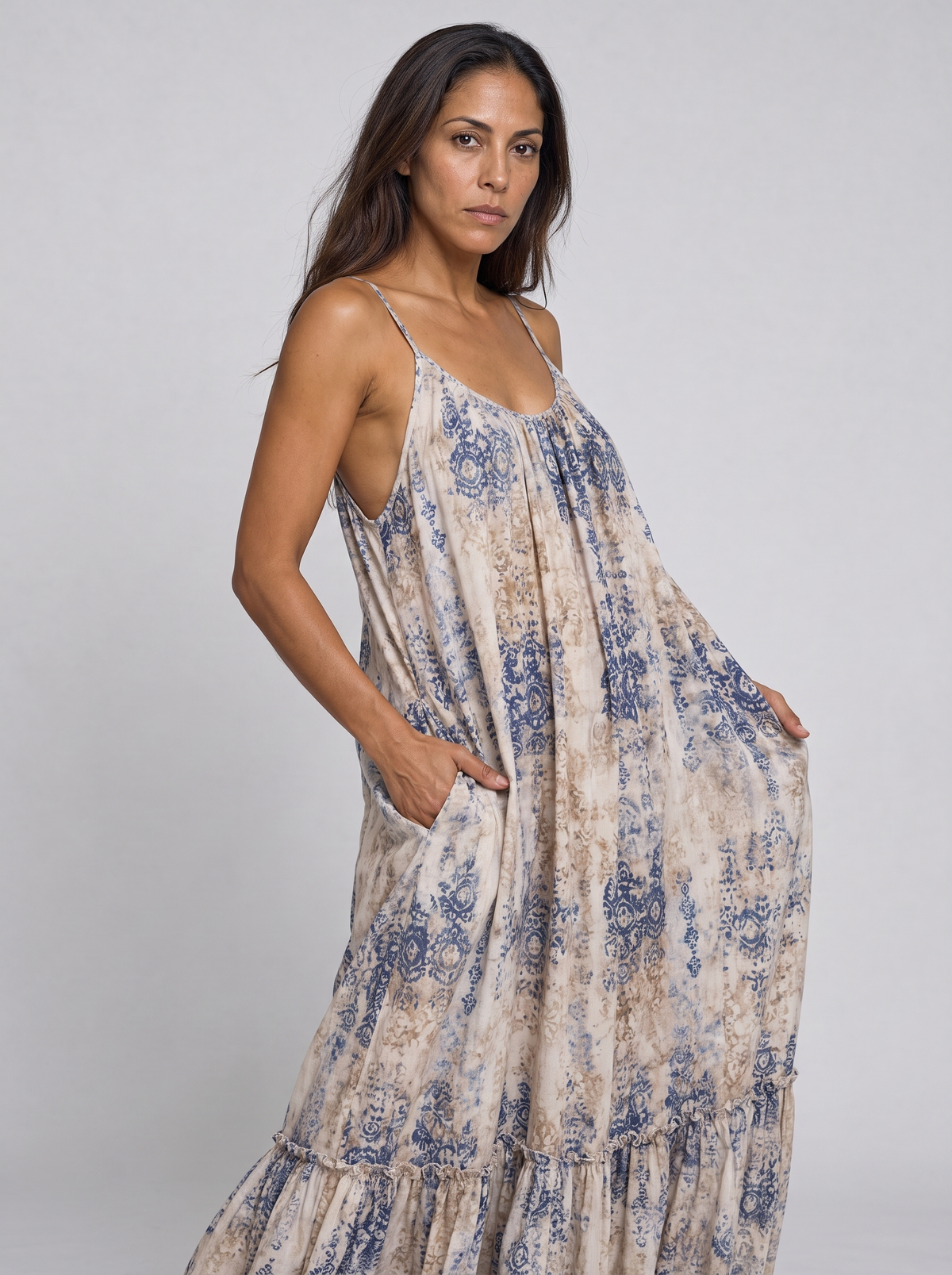 Amalfi Swirl Maxi Dress - Flow
