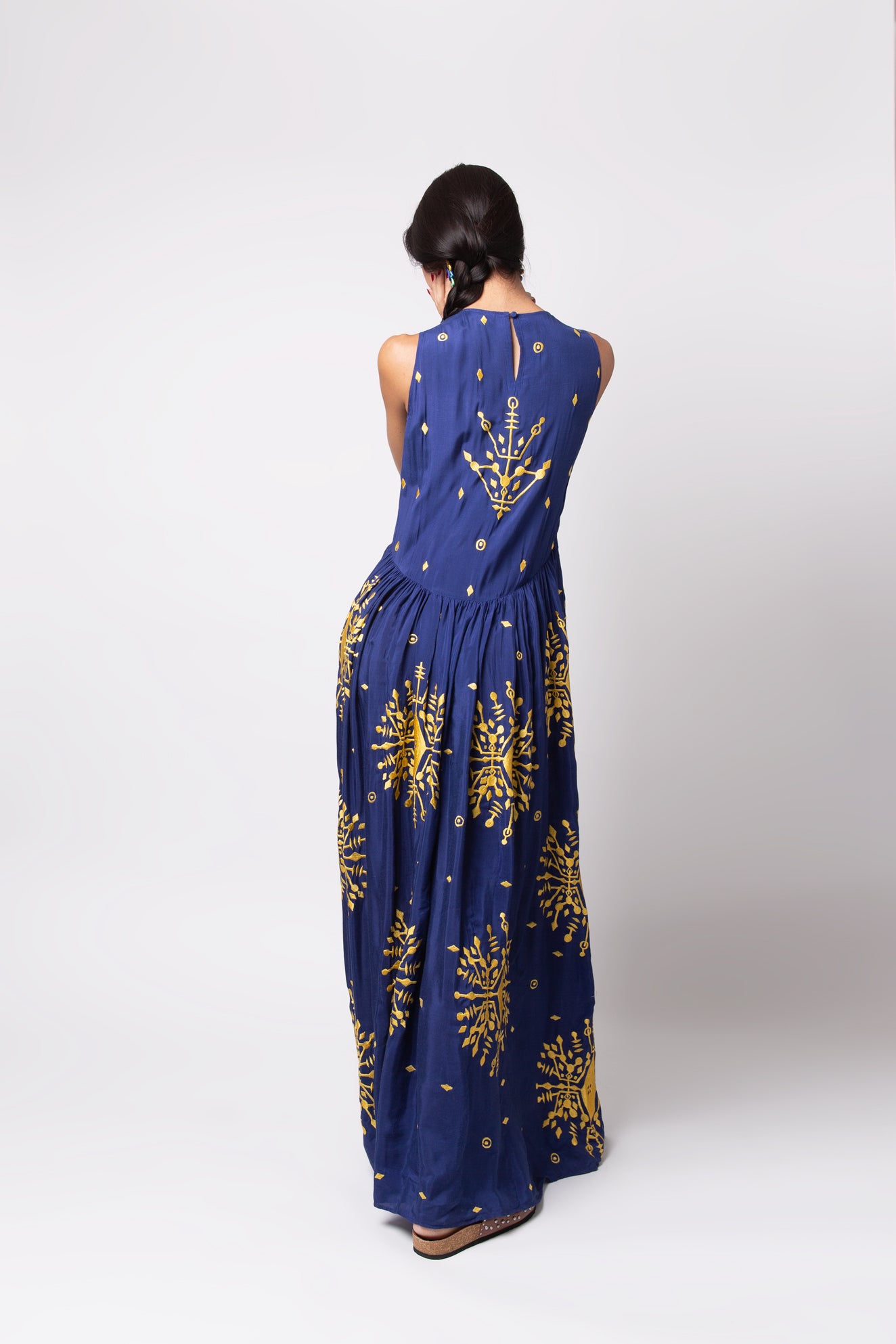 Botanika dress - Royal blue and yellow