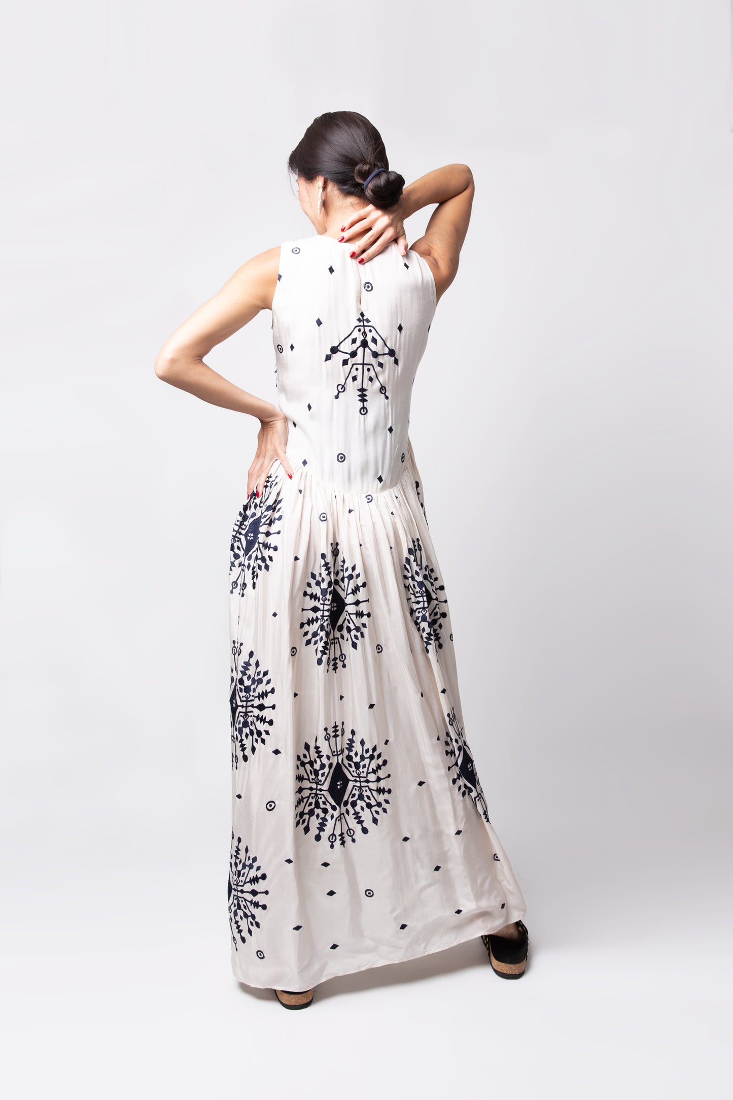 Botanika dress - White and navy