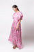 Ruffled Silk Dress - Pink