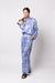 Martina London Logo Silk Trousers - Pyjama Set in Blue