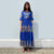 Diana Dress in Blue & Yellow