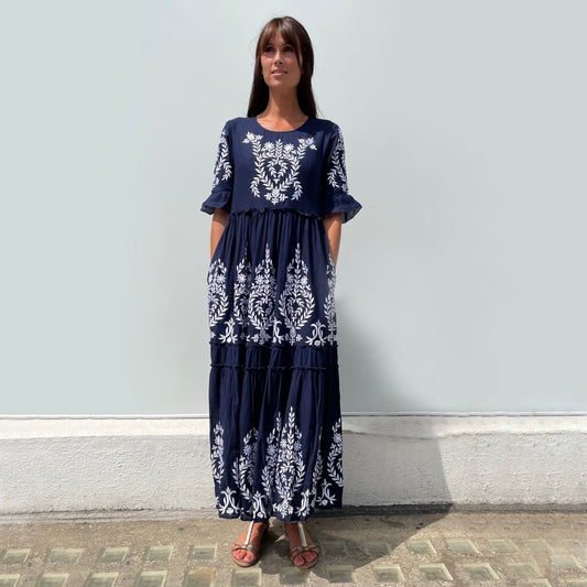 Diana Dress in Navy Blue