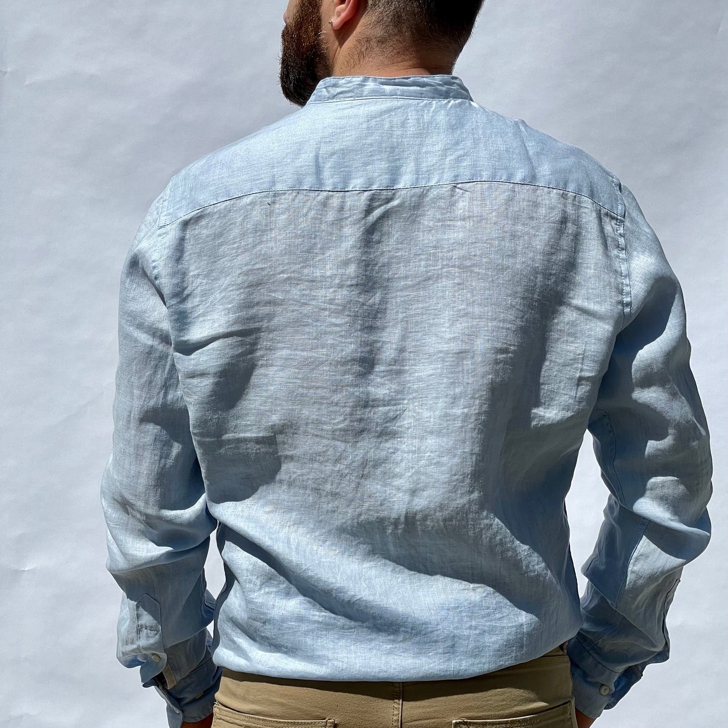 Linen Korean Collar Shirt